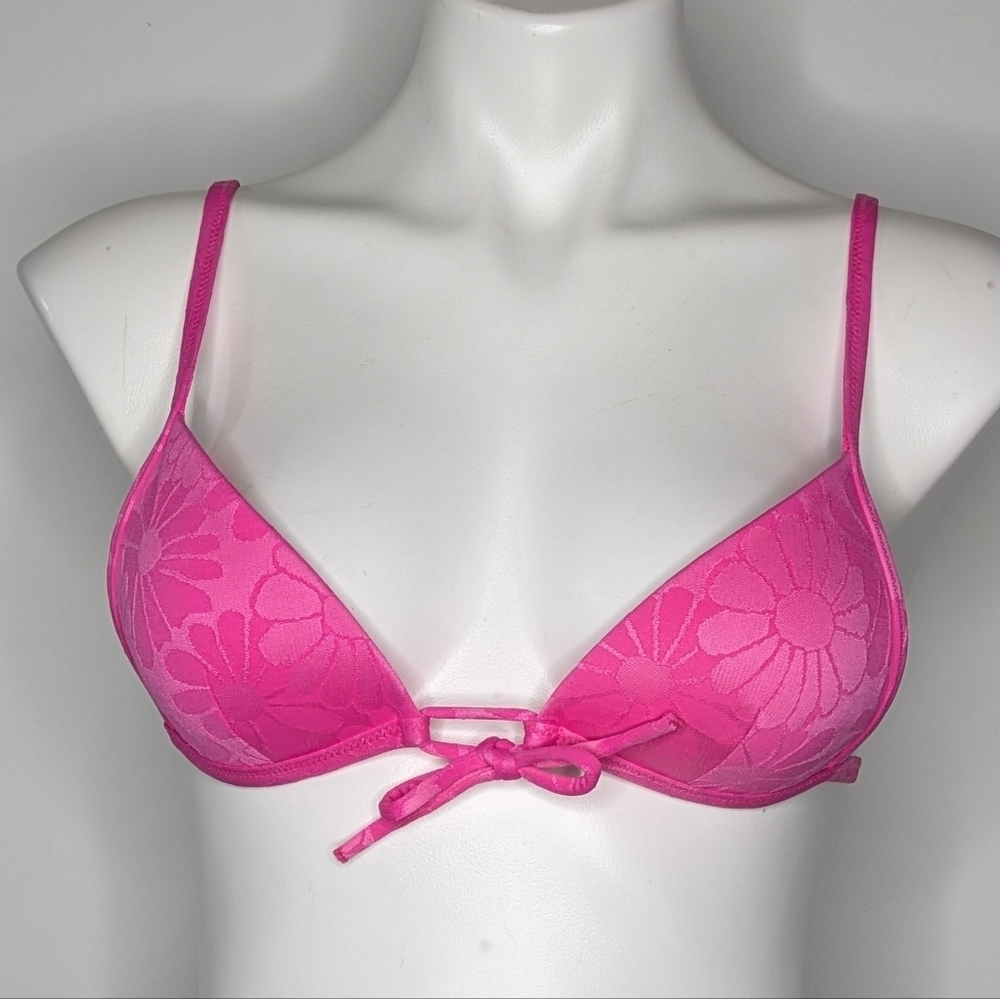Calzedonia Cobey Pink Floral Strappy Bikini Top XS/S